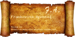 Frankovits Apostol névjegykártya